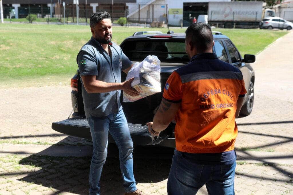 Governo de Mato Grosso está arrecadando doações para enviar ao Rio Grande do Sul - Foto por: Christiano Antonucci - Secom - MT